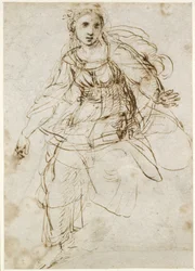 Recto : Figure allégorique de la Théologie